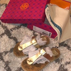 Tory Burch Gold Espadrilles